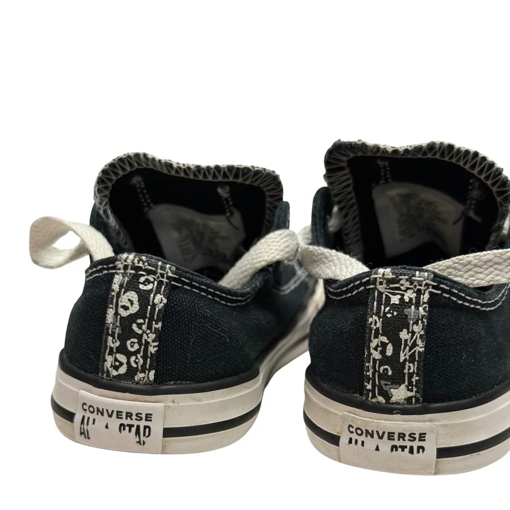 Converse Chuck Taylor All Star Double Tongue Flower Print Black Kids Size 9